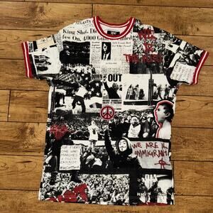 Well Established All Over Print MLK Unanimous T-Shirt 20x28 Large Immigrants Tee